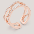 Avera Marina 0.5ct Cubic Zirconia Abstract Cuff Ring by Avera Group