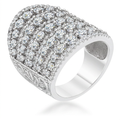 Avera Charlyn 2.5ct Cubic Zirconia Statement Cocktail Ring by Avera Group