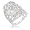 Avera Rosa 1.25ct Cubic Zirconia Filigree Cocktail Ring by Avera Group