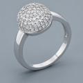 Avera Brie 0.6ct Contemporary Sphere Ring in Sterling Silver by Avera Group