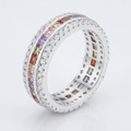 Avera Paula 1.75ct Multicolor Cubic Zirconia Classic Band Ring by Avera Group