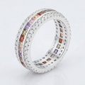 Avera Paula 1.75ct Multicolor Cubic Zirconia Classic Band Ring by Avera Group