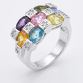 Avera Mina 3.1ct Multicolor Cubic Zirconia Cocktail Ring by Avera Group