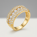Avera Luna 1.1ct Cubic Zirconia 14k Gold Classic Band Ring by Avera Group