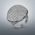 Avera Dara 4.75ct Cubic Zirconia Hematite Dome Cocktail Ring by Avera Group