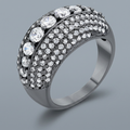 Avera Krista 1.5ct Cubic Zirconia Hematite Contemporary Cocktail Ring by Avera Group