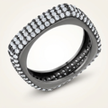 Avera Jana 1.29ct Cubic Zirconia Hematite Square Band Ring by Avera Group