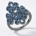 Avera Victoria 1.23ct Cz Hematite Filigree Cocktail Ring by Avera Group