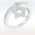 Avera Star 0.25ct Cz Simple Holiday Charm Band Ring by Avera Group
