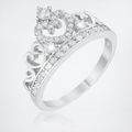 Avera Aurora 0.34ct Heart Crown Sterling Silver Ring by Avera Group
