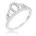 Avera Madeline 0.2ct Simple Crown Stacker Ring in Goldtone by Avera Group
