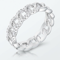 Avera Interlocking Chain Design Ring with Cubic Zirconia by Avera Group