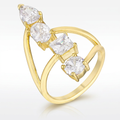 Avera 3CT Stunning CZ Ring in Radiant Gold Finish by Avera Group