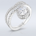 Avera 1.75Ct Chevron Wedding Set With Cubic Zirconia by Avera Group