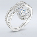 Avera 1.75Ct Chevron Wedding Set With Cubic Zirconia by Avera Group