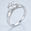 Avera 1.56Ct Contemporary Plated Cubic Zirconia Solitaire Ring by Avera Group