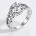 Avera 2.1Ct Plated Solitaire Engagement Halo Ring by Avera Group