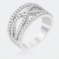 Avera .4Ct Plated Classic Twist Wide Cz Ring by Avera Group