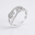 Avera 1.15Ct Plated Cubic Zirconia Pave Double Knot Ring by Avera Group