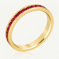 Avera Stylish Stackables Ruby Red Gold Ring by Avera Group