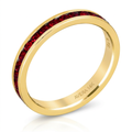 Avera Stylish Stackables Garnet and Gold Crystal Ring by Avera Group