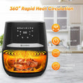 LITIFO 4.5QT Air Fryer with Digital LED Touch Screen Single Basket System by DailySale