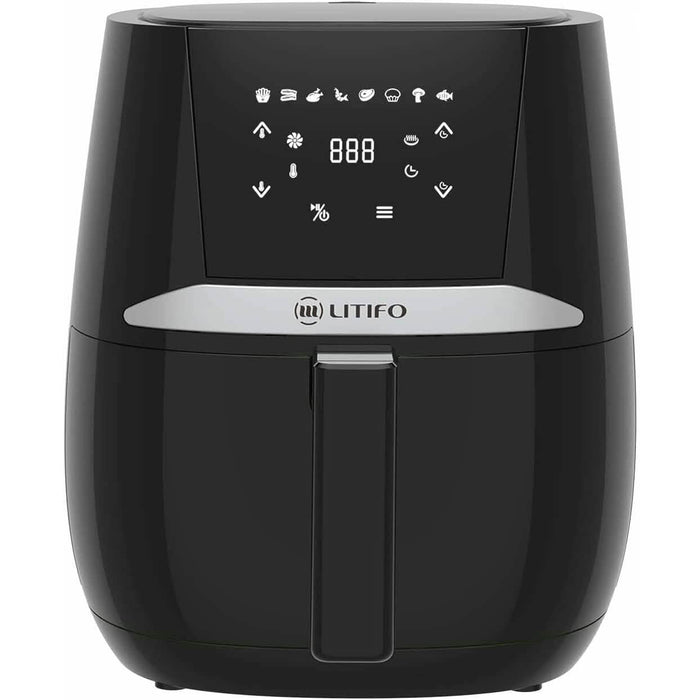 LITIFO 4.5QT Air Fryer with Digital LED Touch Screen Single Basket System by DailySale