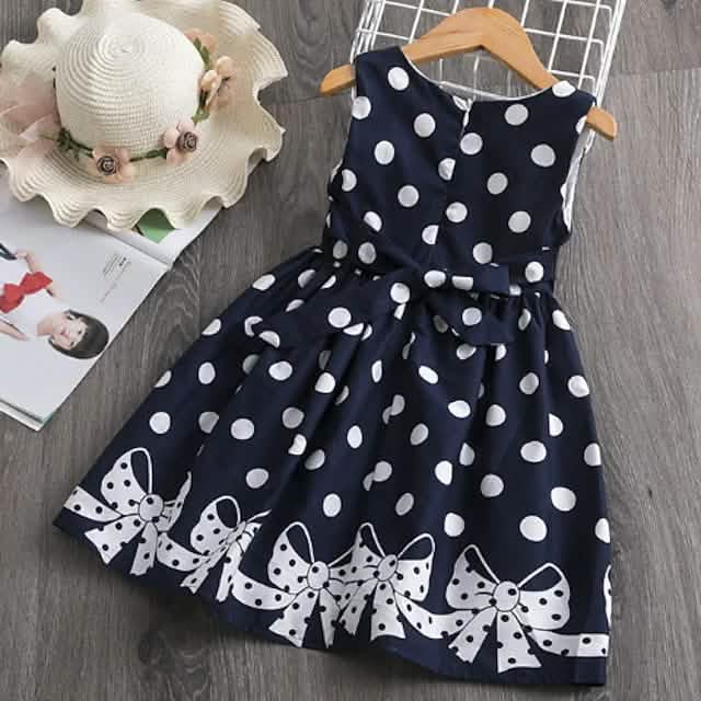 Little Girls' Dress Sundress Polka Dot Casual Lace Trims Print by DailySale