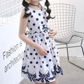 Little Girls' Dress Sundress Polka Dot Casual Lace Trims Print by DailySale