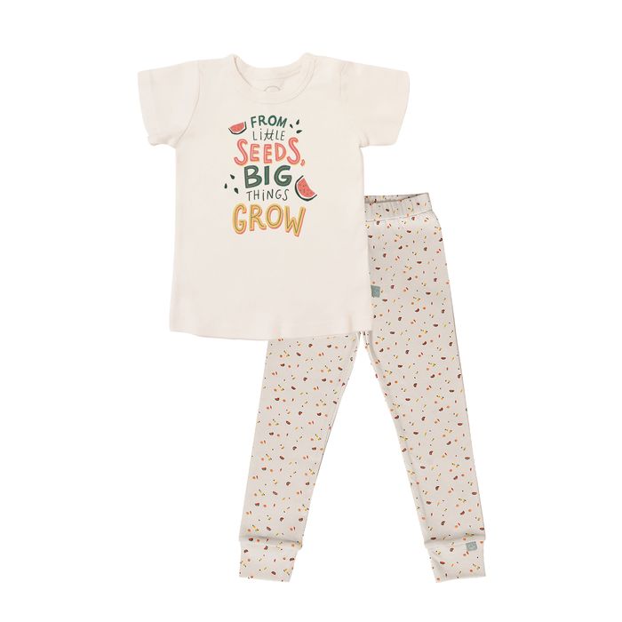 short sleeve pajama set | from little seeds by Finn + Emma