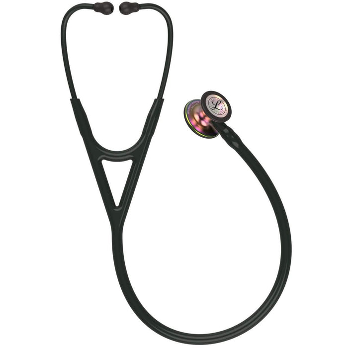 Littmann Cardiology IV Diagnostic Stethoscope - Rainbow-Finish Chestpiece/Black Tube (6165) (Refurbished) by DailySale