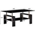 Living Room Rectangle Glass Coffee Table by DailySale