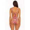 Becca Womens Swim Purple Pink Shimmer Print Bikini Top, Size Medium by Vanessa Jane