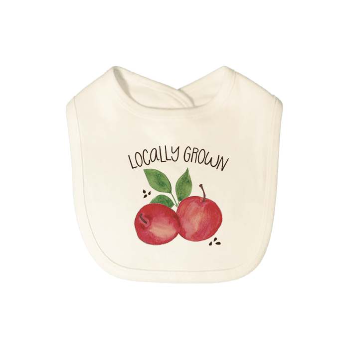 graphic bib | locally grown by Finn + Emma