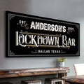 Lockdown Bar Sign by Tailored Canvases