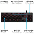 Logitech G413 Backlit Mechanical Gaming Keyboard USB Passthrough Carbon (Refurbished) by DailySale