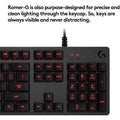 Logitech G413 Backlit Mechanical Gaming Keyboard USB Passthrough Carbon (Refurbished) by DailySale