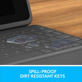 Logitech Slim Folio Bluetooth Keyboard Case for iPad (10th Generation) with Integrated Wireless Keyboard - Oxford Gray by DailySale