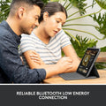 Logitech Slim Folio Bluetooth Keyboard Case for iPad (10th Generation) with Integrated Wireless Keyboard (Refurbished) by DailySale