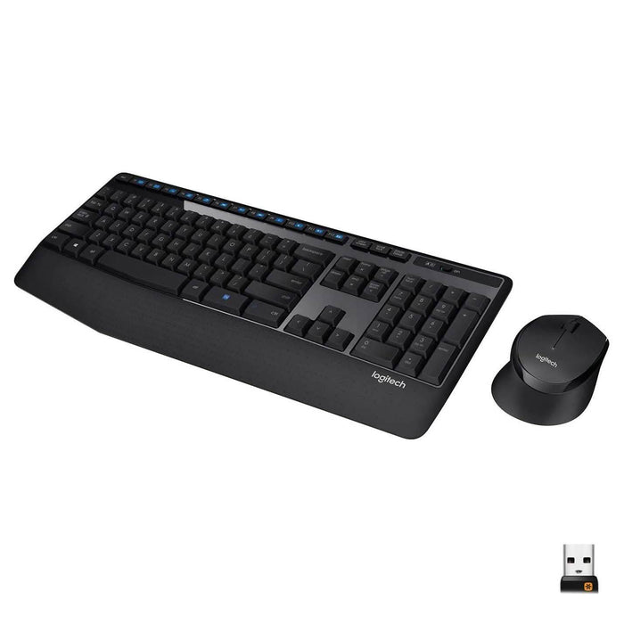 Logitech Wireless Combo Full-Sized Keyboard with Comfortable Right-Handed Mouse (Refurbished) by DailySale
