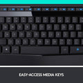 Logitech Wireless Combo Full-Sized Keyboard with Comfortable Right-Handed Mouse (Refurbished) by DailySale
