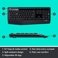 Logitech Wireless Combo Full-Sized Keyboard with Comfortable Right-Handed Mouse (Refurbished) by DailySale