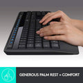 Logitech Wireless Combo Full-Sized Keyboard with Comfortable Right-Handed Mouse (Refurbished) by DailySale