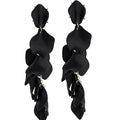 Long Acrylic Rose Petal Earrings by DailySale