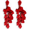 Long Acrylic Rose Petal Earrings by DailySale