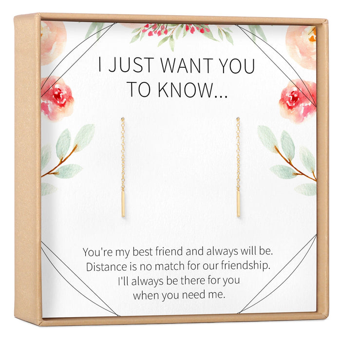 Long Distance Friendship Earrings by Dear Ava