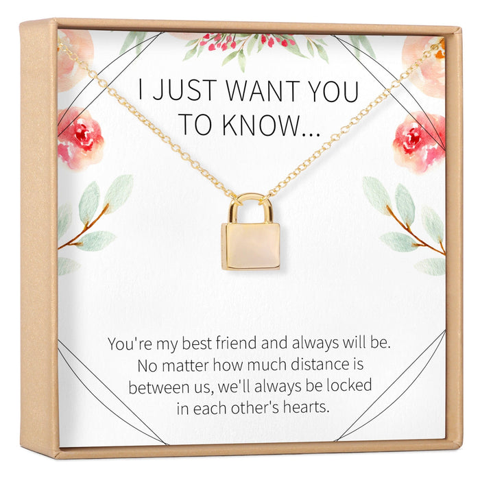 Long Distance Friendship Lock Necklace by Dear Ava