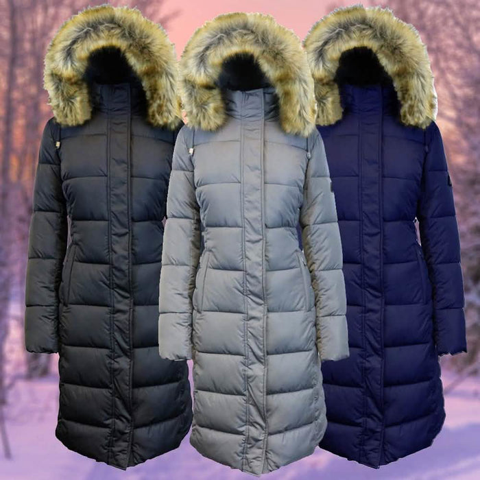 Long Heavyweight Parka Jacket with Faux-Fur Hood by DailySale