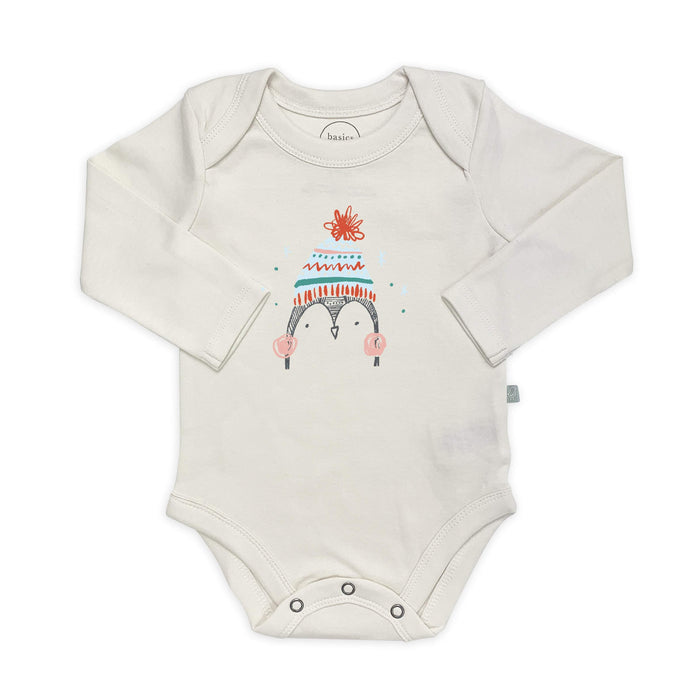 graphic bodysuit | holiday penguin (long sleeve) by Finn + Emma