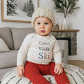 long sleeve graphic bodysuit | crawl walk ski by Finn + Emma